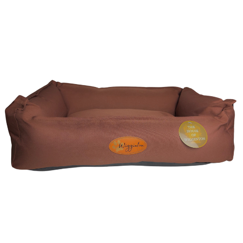 Tough Water-Repellent Box Pet Bed - Brown - Extra Small