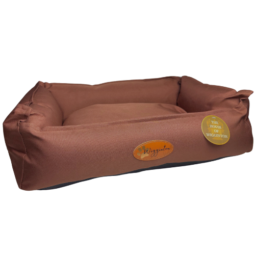 Tough Water-Repellent Box Pet Bed - Brown - Extra Small